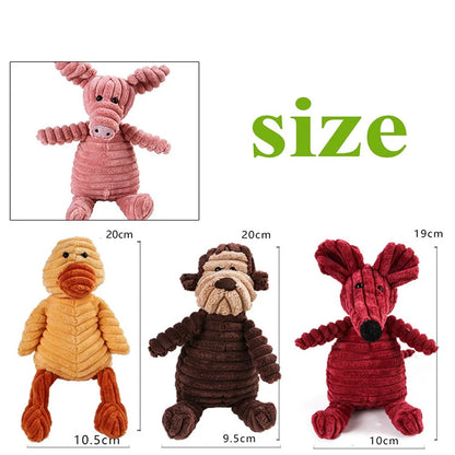 Squeaky & Plush Dog Toy for Aggressive Chewers, Color A